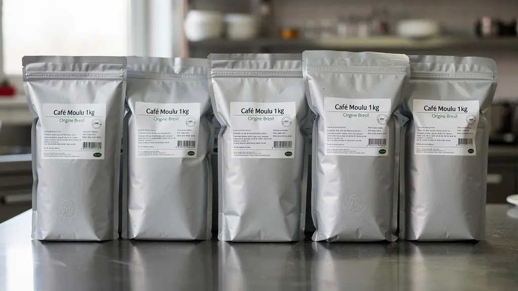 Sachets de café moulu préparés pour un événement traiteur